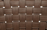 Tallis Woven Leatherette Back Counter Chair, Brown, Set of 2