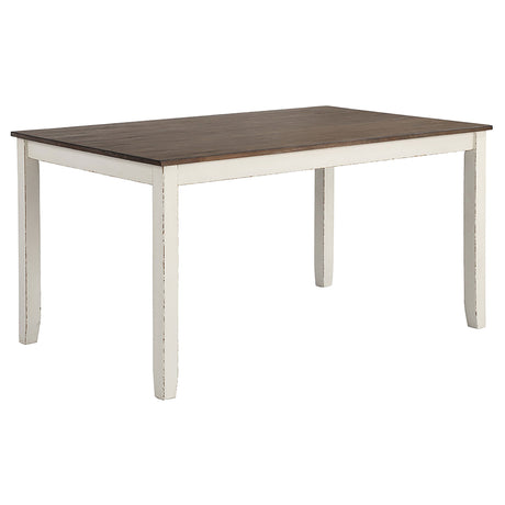Fortress 7-Piece Rectangular Dining Set Vanilla