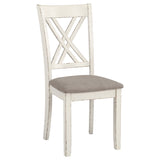Fortress 7-Piece Rectangular Dining Set Vanilla