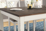 Fortress 7-Piece Rectangular Dining Set Vanilla
