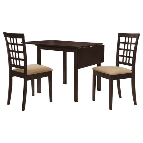 Kelso 3-Piece Drop Leaf Dining Table Set Cappuccino