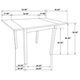 Kelso 3-Piece Drop Leaf Dining Table Set Cappuccino
