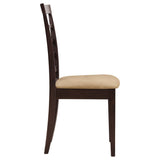 Kelso Lattice Back Dining Side Chair Cappuccino, Set of 2