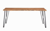 Sherman 71-Inch Live Edge Dining Table Natural Acacia