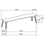 Sherman Wood Dining Bench Natural Acacia