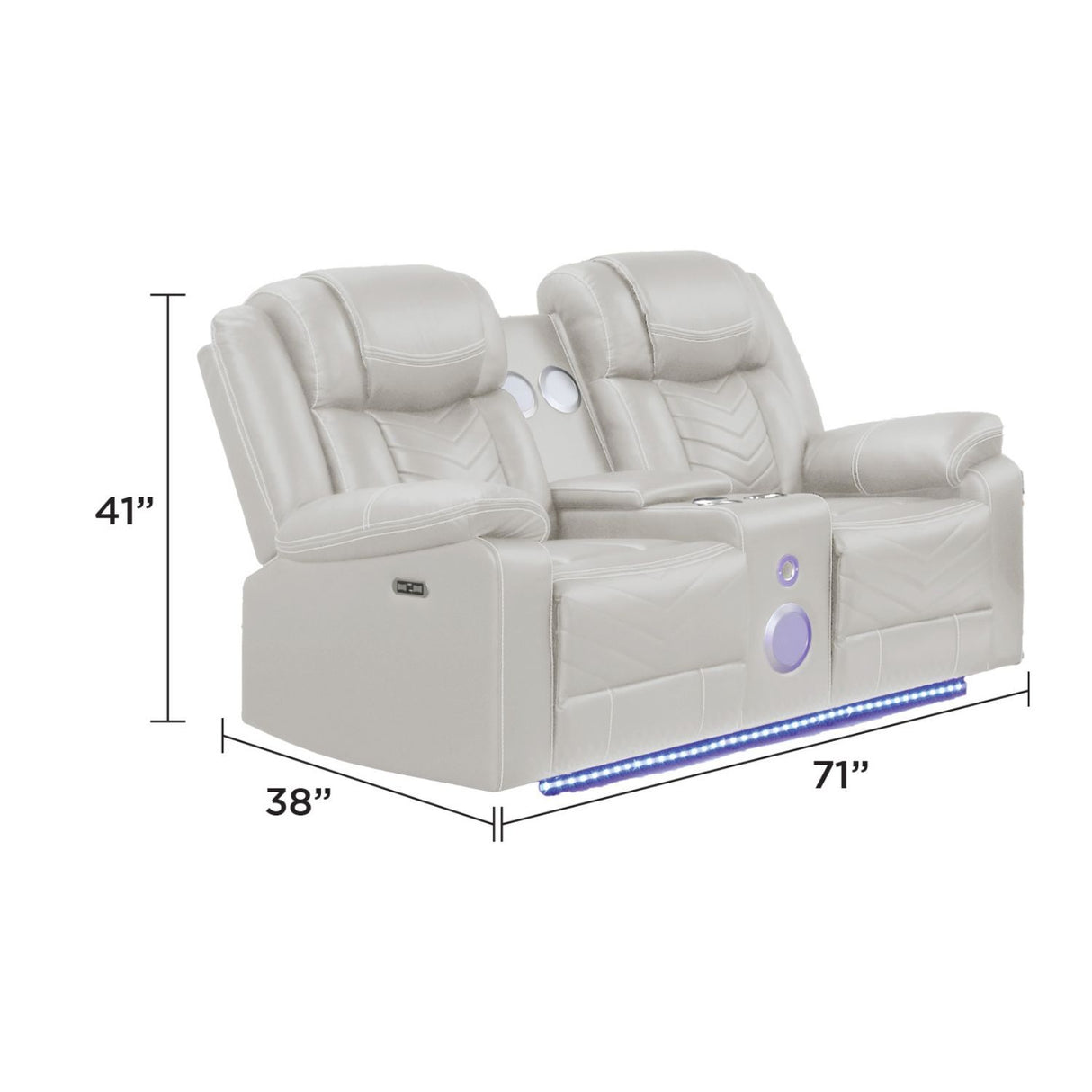 Challenger - LED Power Recliner Set