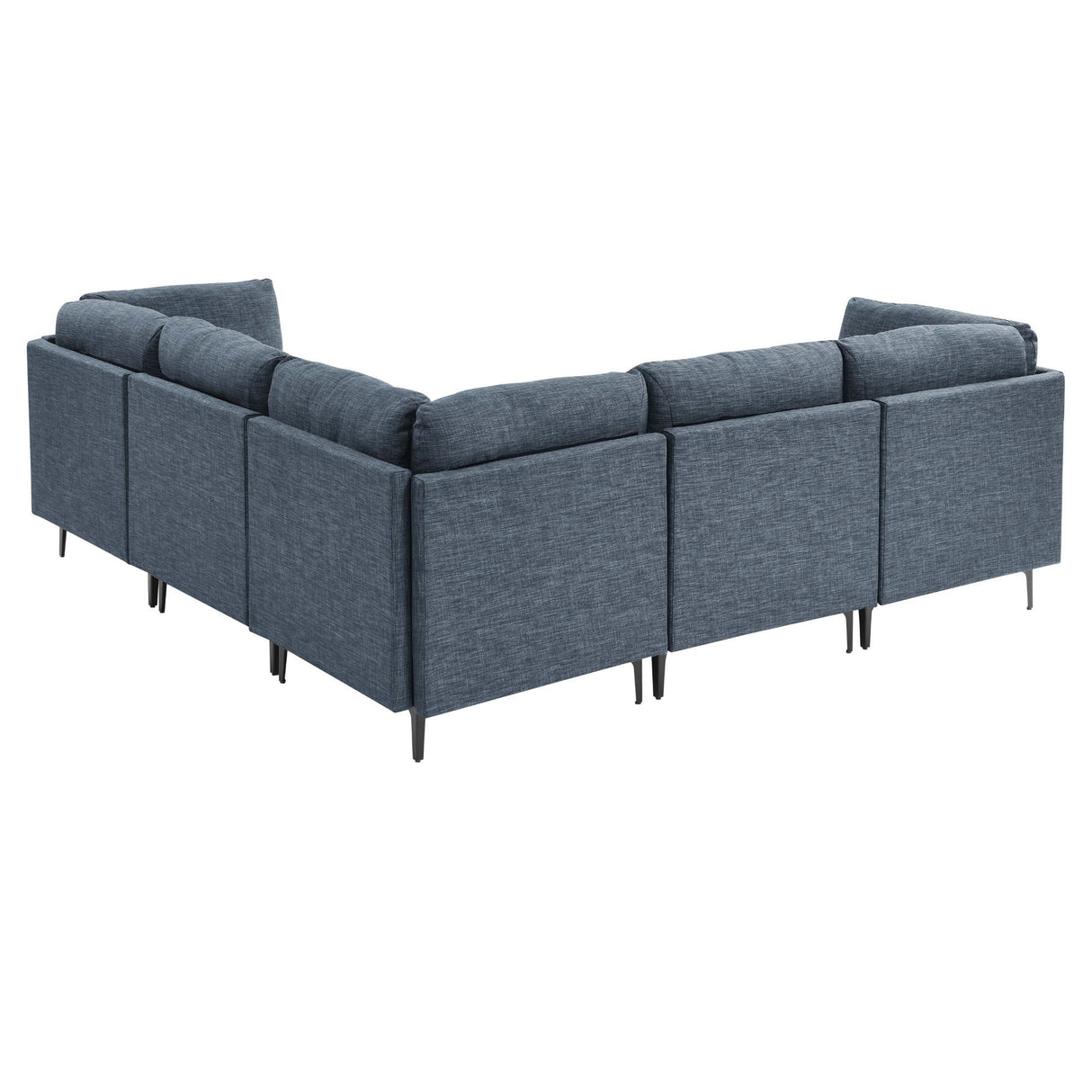 Upholstered Modular Sectional With Tall Legs