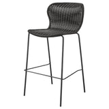McKinley Faux Rattan Metal Bar Chair Brown (Set of 2)