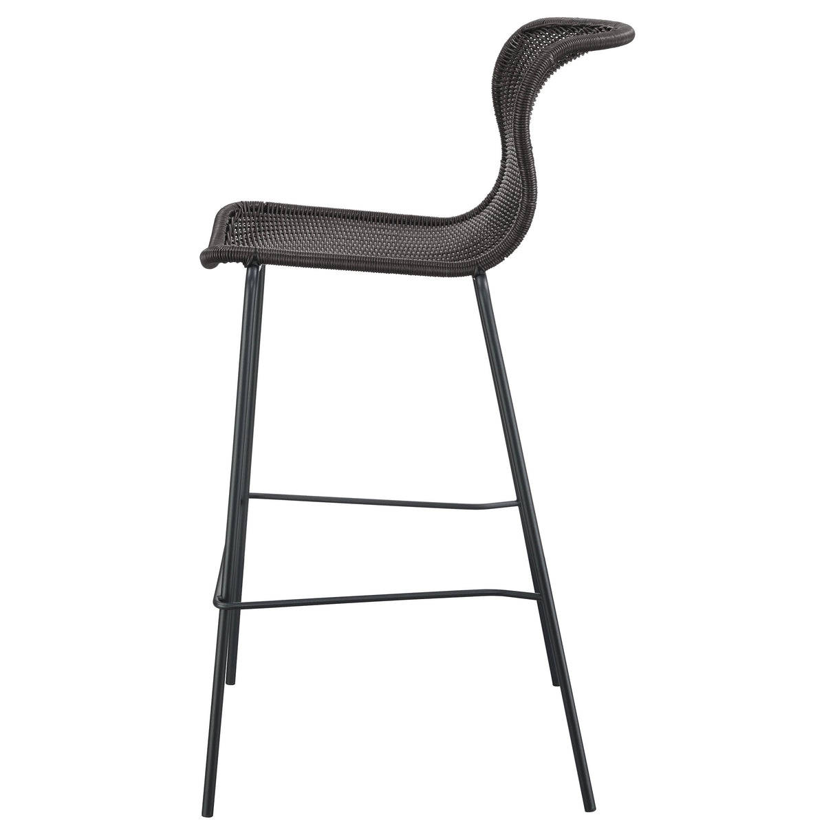 McKinley Faux Rattan Metal Bar Chair Brown (Set of 2)