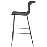 McKinley Faux Rattan Metal Bar Chair Brown (Set of 2)