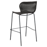 McKinley Faux Rattan Metal Bar Chair Brown (Set of 2)