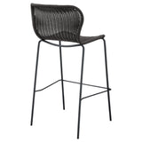 McKinley Faux Rattan Metal Bar Chair Brown (Set of 2)