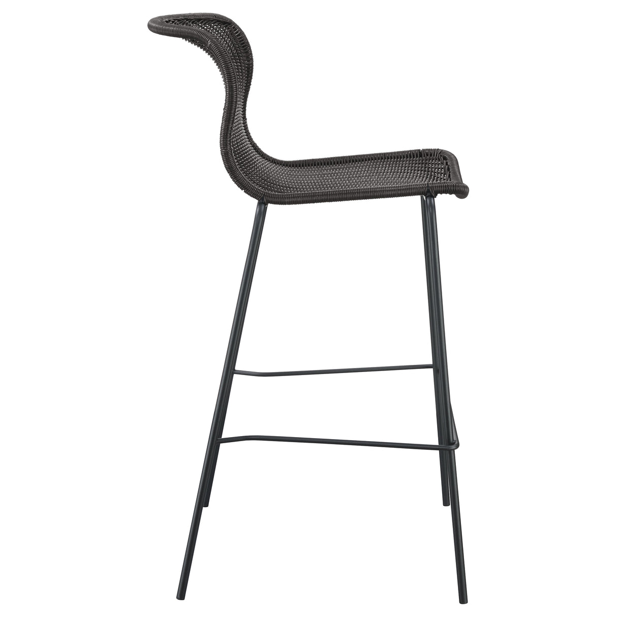 McKinley Faux Rattan Metal Bar Chair Brown (Set of 2)