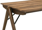 Randolph 5-Piece Dining Set - Sheesham Wood & Brown Fabric