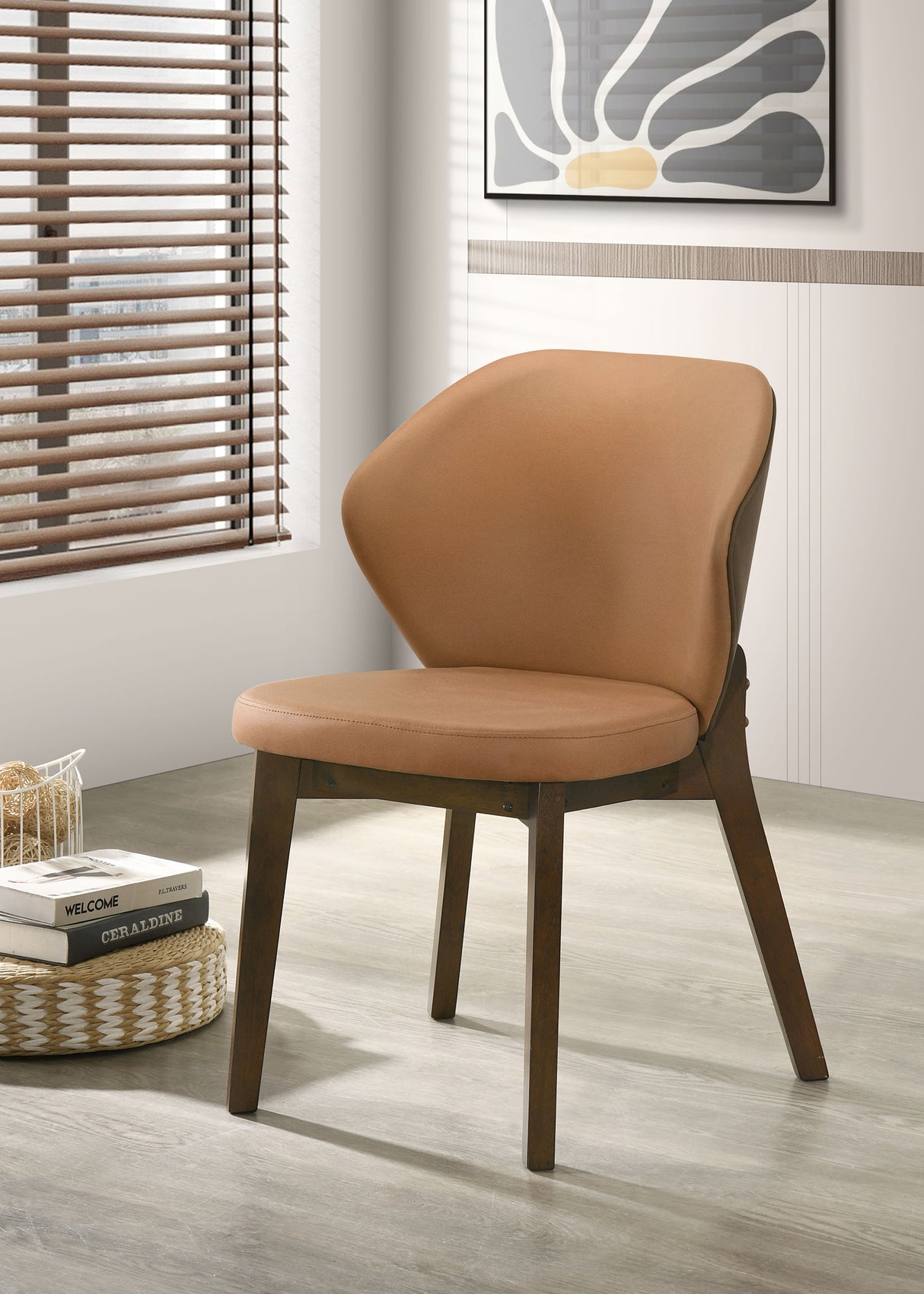 Randolph Dining Side Chair Butterscotch and Brown - Set of 2