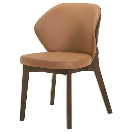 Randolph Dining Side Chair Butterscotch and Brown Set of 2