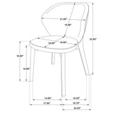 Randolph Dining Side Chair Butterscotch and Brown Set of 2