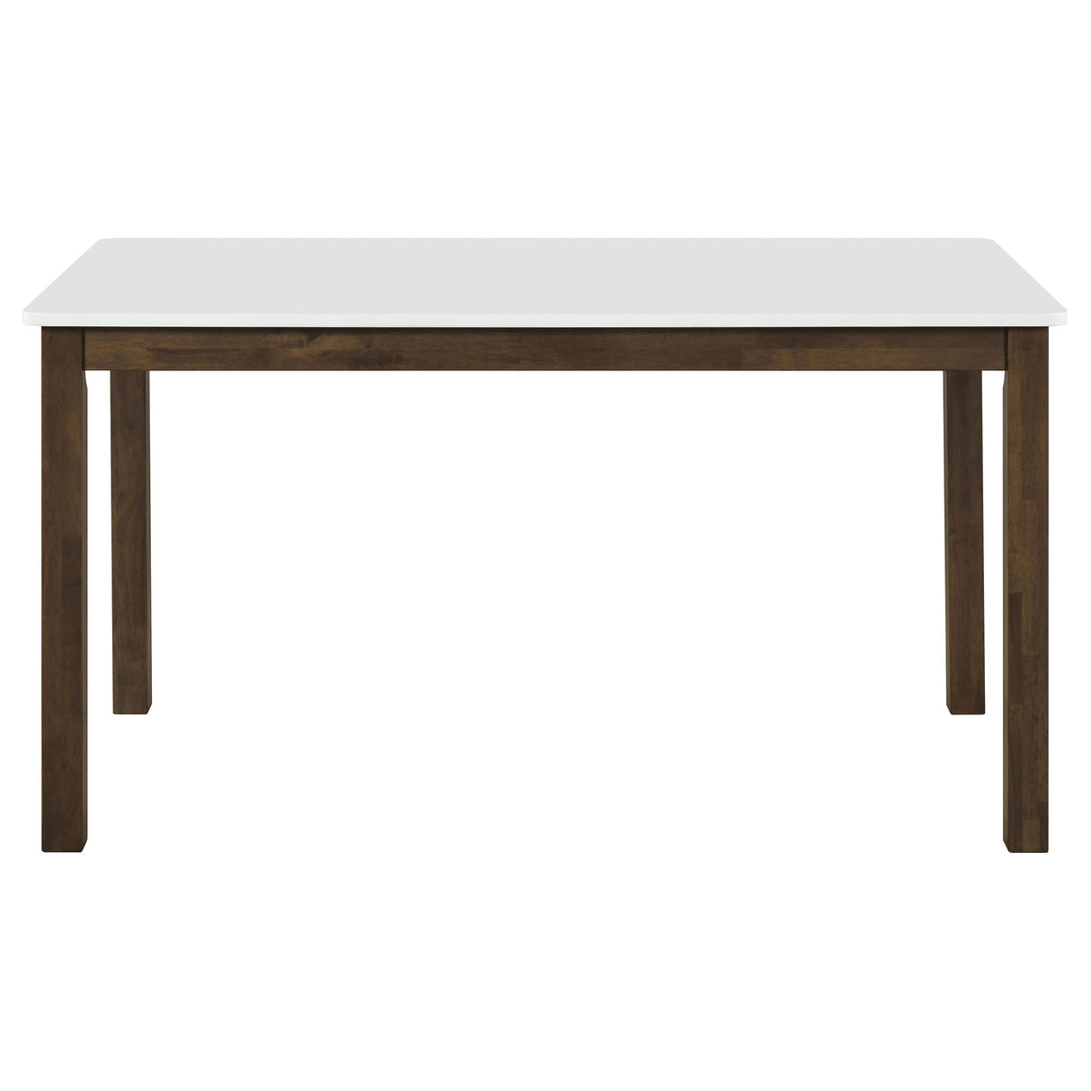 Merrin 55" Rectangular Dining Table, White and Walnut