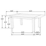 Cardova 87-Inch Solid Wood Extension Dining Table Vineyard Oak