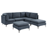 Upholstered Modular Sectional & Tall Legs