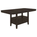 Prentiss 78-Inch Extension Counter Dining Table Cappuccino