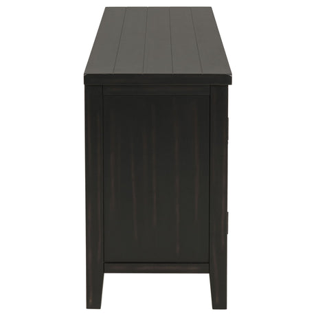 Sutter - 2 Door TV Stand With Mission Design - Dark Brown
