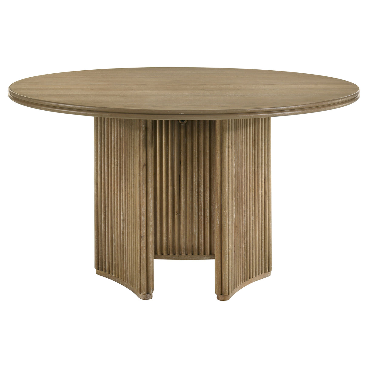 Adina 5-Piece Round Dining Table Set - Distressed Light Brown