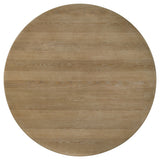 Adina 5-Piece Round Dining Table Set - Distressed Light Brown