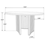 Adina 5-Piece Round Dining Table Set - Distressed Light Brown