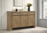 Adina 3-Door 59-Inch Sideboard in Distressed Light Brown