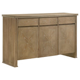 Adina 3-Door 59-Inch Sideboard in Distressed Light Brown