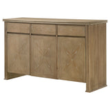 Adina 3-Door 59-Inch Sideboard in Distressed Light Brown