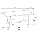 Duncan 71-Inch Rectangular Dining Table in Washed Oak