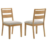 Duncan Ladder Back Dining Side Chair, Washed Oak (Set of 2)