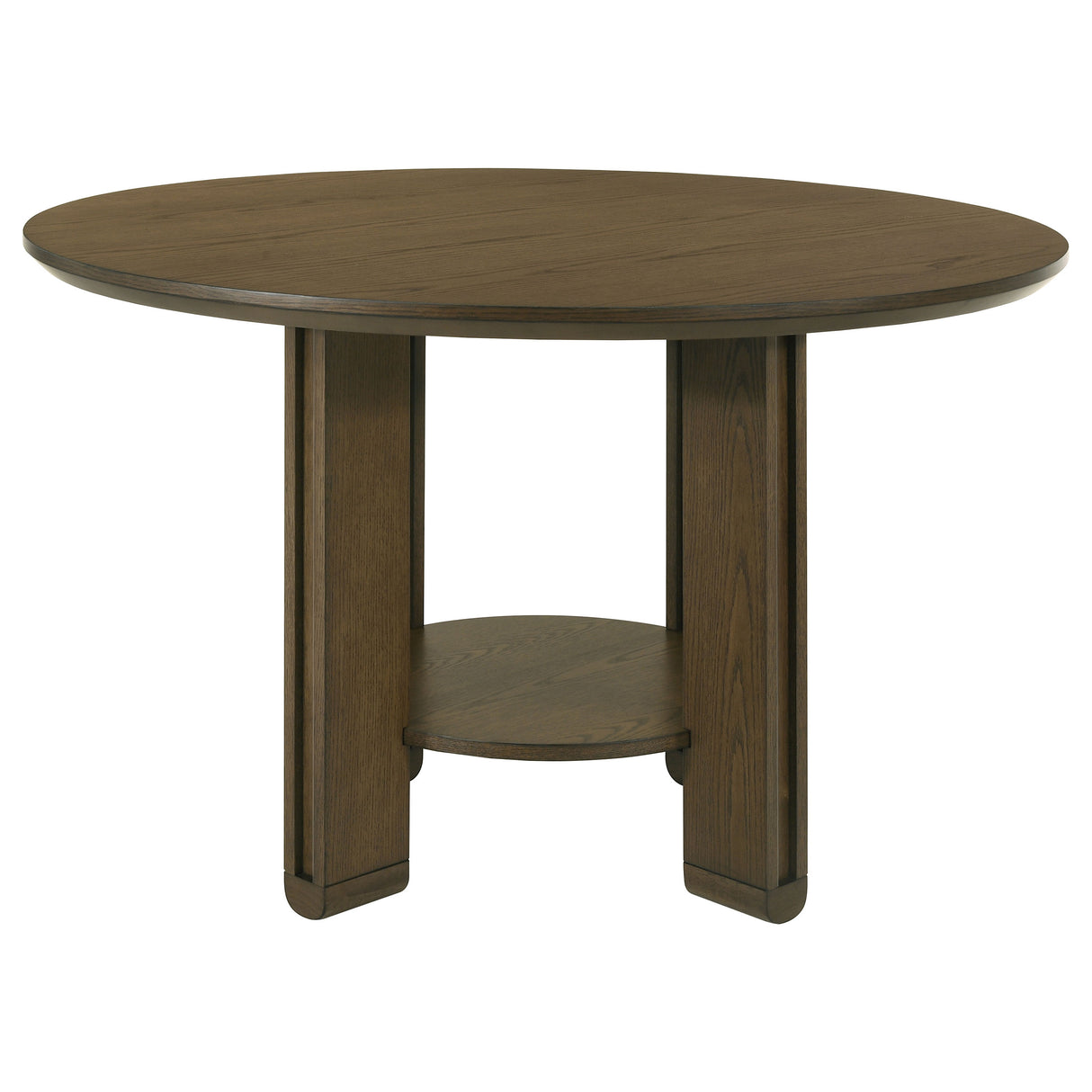 Ottowa 5-Piece Round Wood Dining Room Table Set, Brown