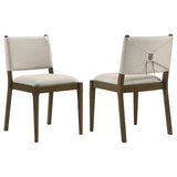 Ottowa Upholstered Dining Side Chair Brown, Set of 2