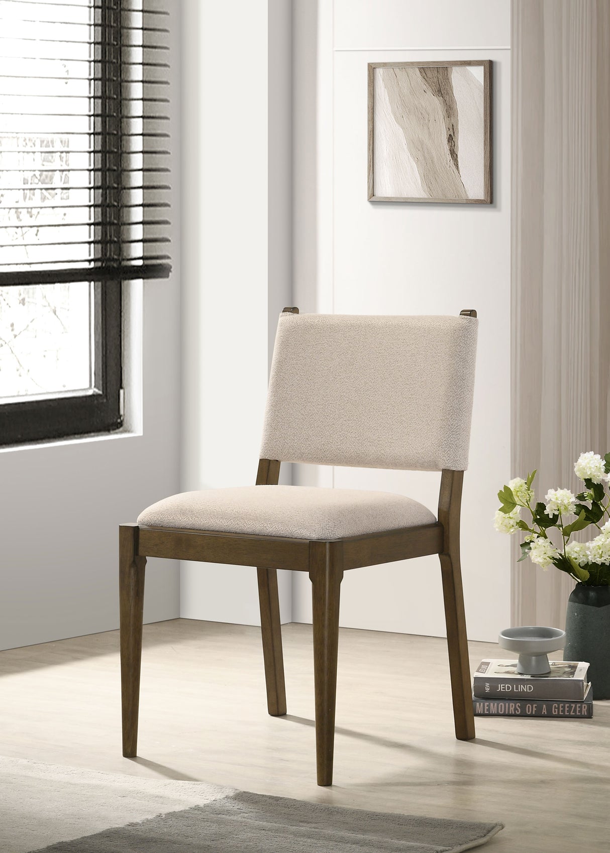 Ottowa Upholstered Dining Side Chair Brown, Set of 2