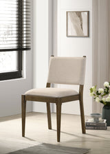Ottowa Upholstered Dining Side Chair Brown, Set of 2