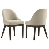 Reseda Upholstered Dining Side Chair Beige Set of 2