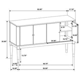 Reseda 4-Door Dining Sideboard Server - Ash Brown