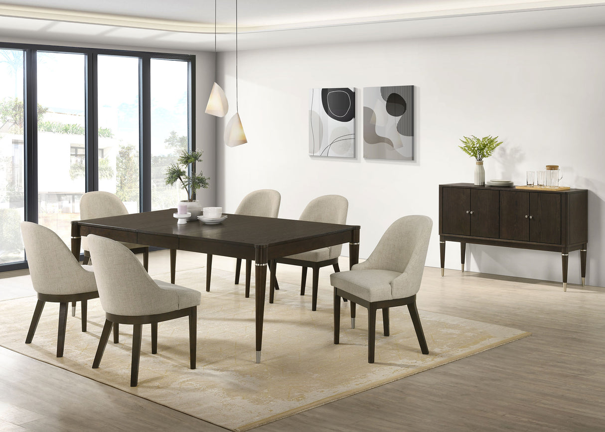 Reseda 4-Door Dining Sideboard Server - Ash Brown