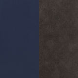 Mayer Upholstered Dining Arm Chair, Blue and Brown (Set of 2)