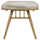 Croyden 7-Piece Dining Set, Weathered Natural with Grey Chairs