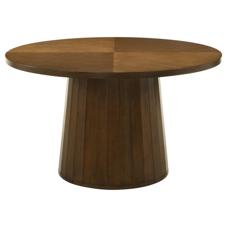 Galindo 52" Round Walnut Veneer Dining Table