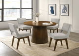 Galindo 52" Round Walnut Veneer Dining Table