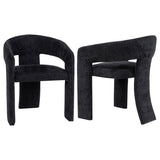 Carlow Upholstered Dining Arm Chair - Black (Set of 2)