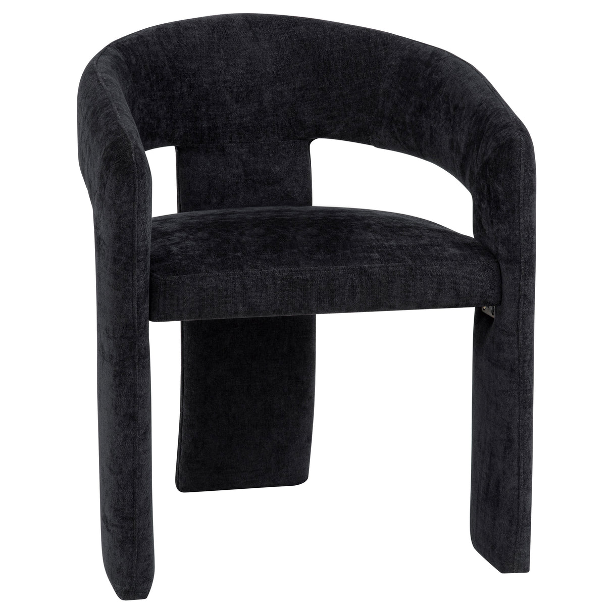 Carlow Upholstered Dining Arm Chair, Black (Set of 2)