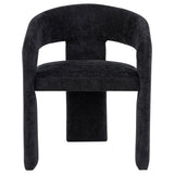 Carlow Upholstered Dining Arm Chair, Black (Set of 2)