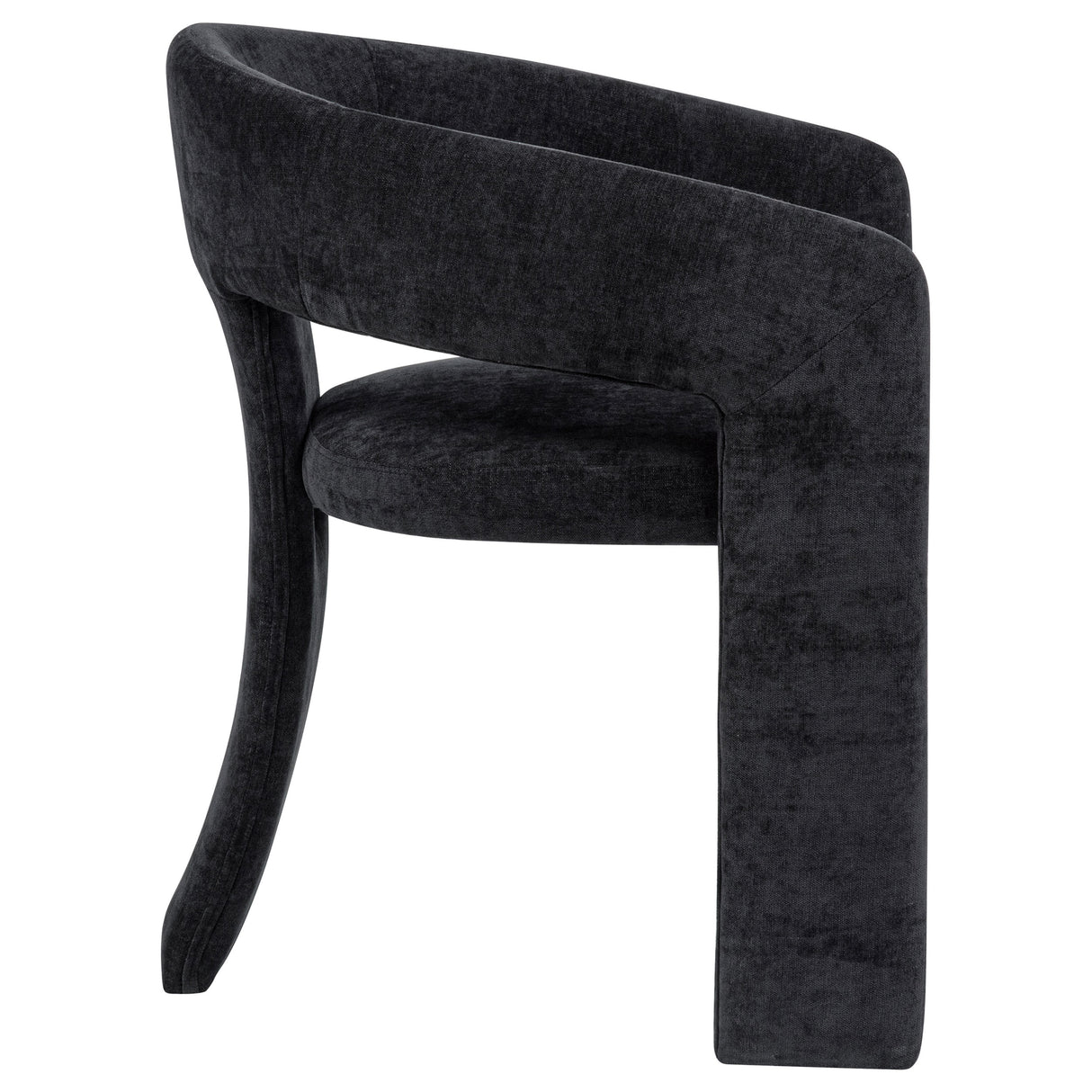 Carlow Upholstered Dining Arm Chair, Black (Set of 2)