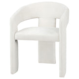 Carlow White Fabric Upholstered Dining Arm Chairs, Set of 2